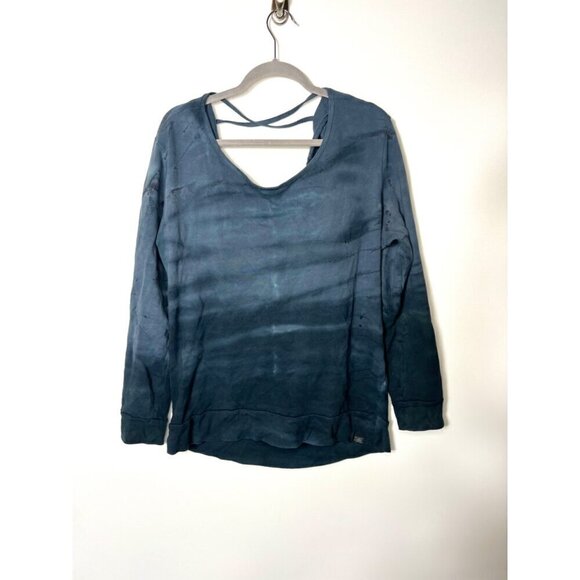 Prana drape back blue sweatshirt size medium - Picture 3 of 8
